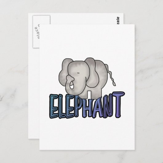 Carte Postale Chemises et Cadeaux Éléphant (Devant / Derrière)