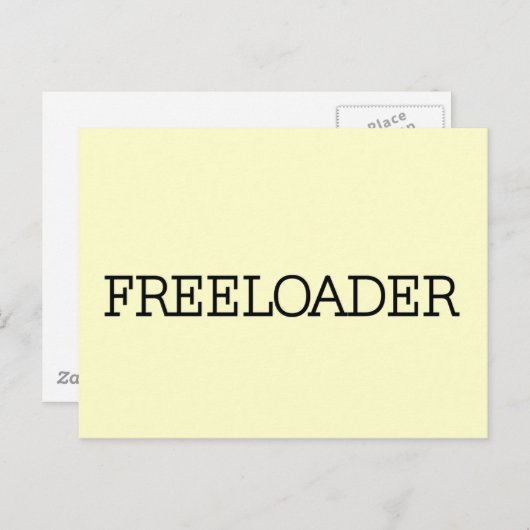 Carte Postale Chemises et cadeaux Freeloader (Devant / Derrière)