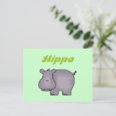 Carte Postale Chemises et cadeaux Hippopotamus (Debout devant)