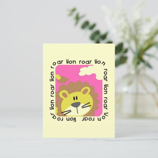 Carte Postale Chemises et cadeaux Lion Roar (Debout devant)