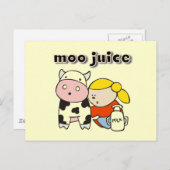 Carte Postale Chemises et cadeaux Moo Juice (Devant / Derrière)