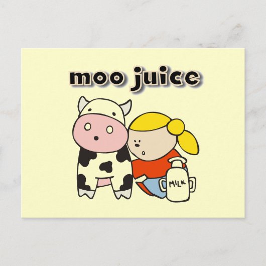 Carte Postale Chemises et cadeaux Moo Juice (Devant)