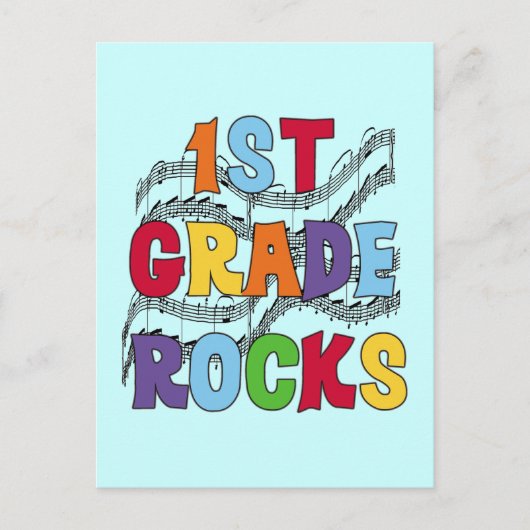 Carte Postale Chemises et cadeaux Multicolor 1er grade Rocks (Devant)