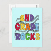 Carte Postale Chemises et cadeaux Multicolor 2e grade Rocks (Devant / Derrière)