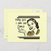 Carte Postale Chemises et cadeaux Oma rétro (Devant / Derrière)