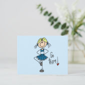 Carte Postale Chemises et cadeaux Pom-pom girl bleus (Debout devant)