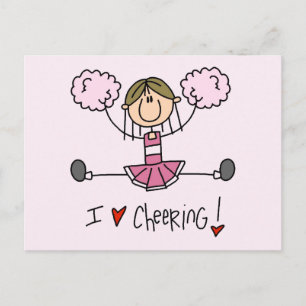 Carte Postale Chemises et cadeaux Pom-pom girl roses