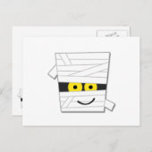 Carte Postale Chemises et cadeaux pour la momie d'Halloween (Devant / Derrière)