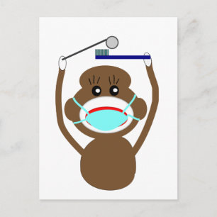 Carte Postale Chemises et cadeaux pour singe-chien Dentiste—Ador