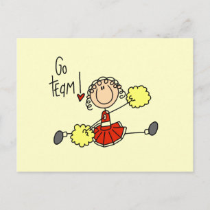 Carte Postale Chemises et Cadeaux T-shirt Figurine de Cheerleade