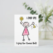 Carte Postale Chemo Bell - Cancer du sein du ruban rose (Debout devant)