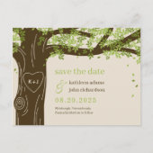 Carte Postale Chêne Arbre COULEUR MODIFIABLE Enregistrer La Date (Devant)