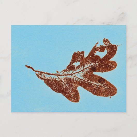 Carte postale "Chêne Brown sur Bleu" (Devant)