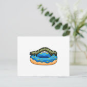 Carte Postale Chenille au Donut (Debout devant)