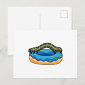 Carte Postale Chenille au Donut (Devant / Derrière)