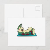 Carte Postale Chenille au entraînement de fitness (Devant / Derrière)