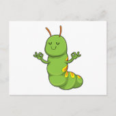 Carte Postale Chenille au Yoga Meditation (Devant)