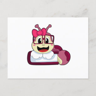 Carte Postale Chenille avec Ruban