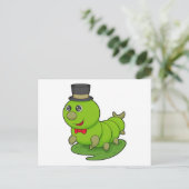 Carte Postale Chenille comme Gentilhomme avec Cylindre (Debout devant)