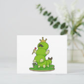 Carte Postale Chenille en roi avec couronne (Debout devant)