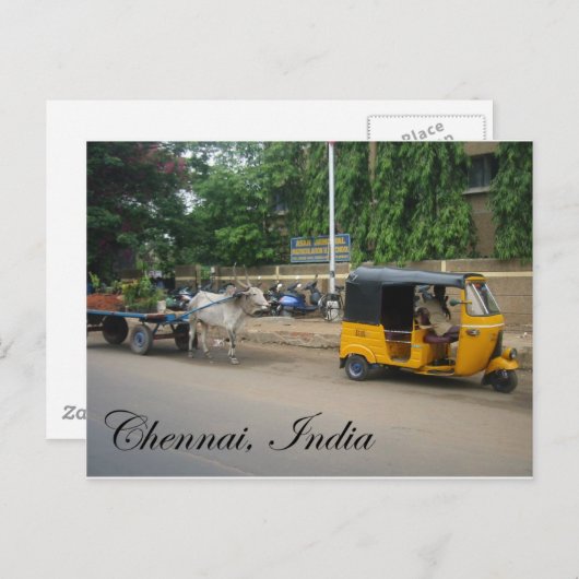 Carte Postale Chennai, Inde (Devant / Derrière)