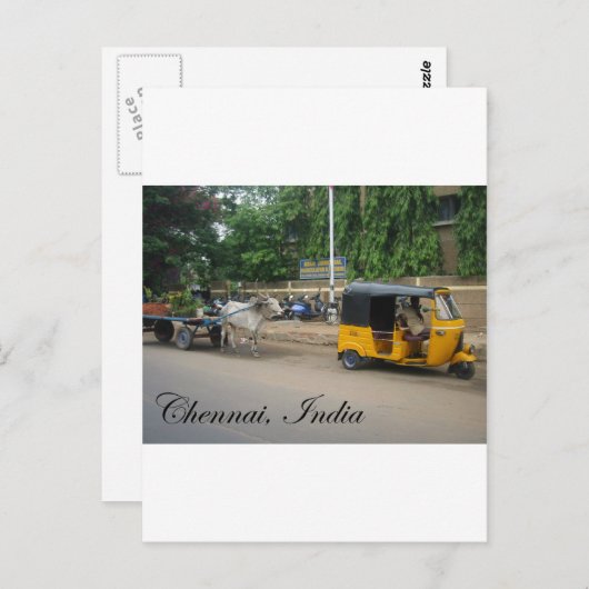 Carte Postale Chennai, Inde (Devant / Derrière)