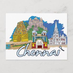 Carte Postale Chennai, Inde