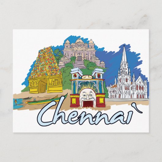 Carte Postale Chennai, Inde (Devant)