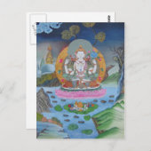 Carte postale Chenrezig (Devant / Derrière)