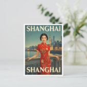 Carte Postale Cheongsam de Shanghai (Debout devant)