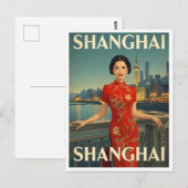 Carte Postale Cheongsam de Shanghai (Devant / Derrière)