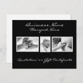 Carte Postale Chèque-cadeau de thérapie de massage (Devant / Derrière)