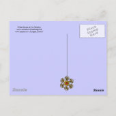 Carte Postale CHÈQUES BLANCHES À LA FENÊTRE bleu violet (Dos)