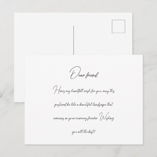 Carte Postale Cher ami (Devant / Derrière)