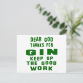 Carte Postale Cher dieu merci pour Gin. (Debout devant)