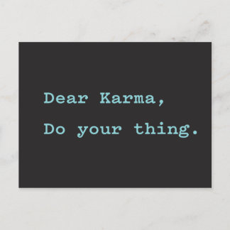 Carte Postale Cher Karma, Faites Votre Chose