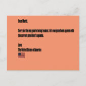 Carte Postale Cher monde (Devant)