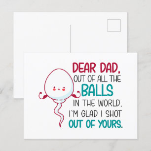 Carte Postale Cher papa, de toutes les balles dans le monde