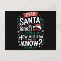 Cher Père Noël avant que je n'explique combien sav