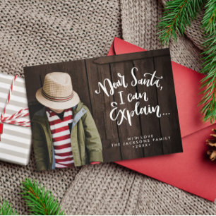 Carte Postale Cher Père Noël, je peux expliquer Funny Holiday Ph