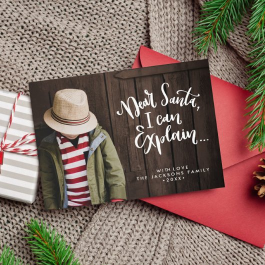 Carte Postale Cher Père Noël, je peux expliquer Funny Holiday Ph