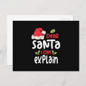 Carte Postale Cher Père Noël, je peux expliquer Noël (Devant / Derrière)