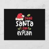 Carte Postale Cher Père Noël, je peux expliquer Noël (Devant)