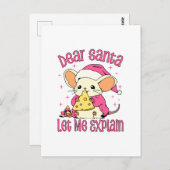 Carte Postale Cher Père Noël, Laissez-Moi Expliquer (Devant / Derrière)