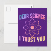 Carte Postale Cher Science Je Vous Fais Confiance - Science Drôl (Devant / Derrière)