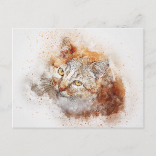 Carte Postale Chercher Kitty | ABSTRAIT | Aquarelle (Devant)