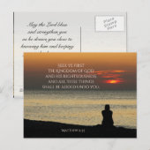 Carte Postale Chercher le premier royaume de Dieu, Matthieu 6:33 (Devant / Derrière)