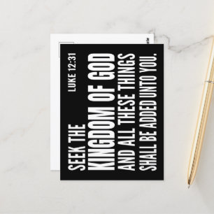 Carte Postale Chercher Le Royaume De Dieu Et Toutes Ces Choses
