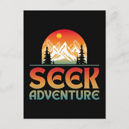 CARTE POSTALE CHERCHEZ L'AVENTURE (Devant)
