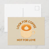 Carte Postale Cherchez Le Café, Pas Pour Les Amateurs De Café Am (Devant / Derrière)